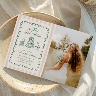 Invitación Tini Bit Older Hand Drawn 30th Birthday Photo