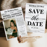Invitación Tini Bit Older Newspaper Adult Birthday<br><div class="desc">Tini Bit Older Newspaper Adult Birthday Invitation</div>