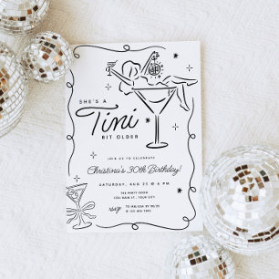 Invitación Tini Bit Older Whimsical Martini Cumpleaños