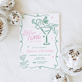 Invitación Tini Bit Older Whimsical Martini Cumpleaños