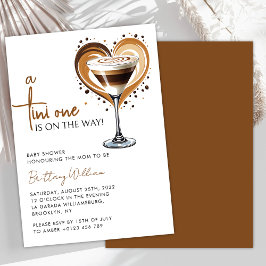 Invitación Tini One Espresso Martini Baby Shower