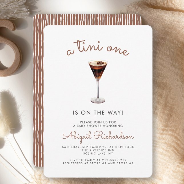 Invitación Tini One Espresso Martini Baby Shower (Subido por el creador)