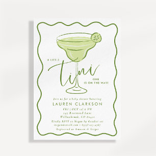 Invitación Tini One está en camino Martini Baby Shower