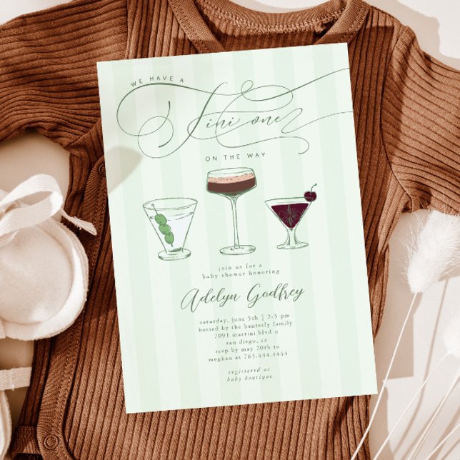 Invitación Tini One Martini Baby Shower (Subido por el creador)