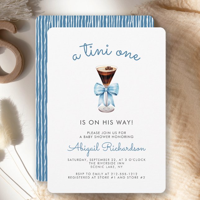 Invitación Tini One Martini de Espresso Niño Fiesta de Bebé (Subido por el creador)