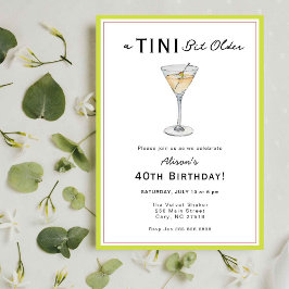 Invitación TINI un poco más viejo Martini Adultos Fiesta de c