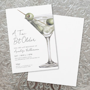 Invitación Tini Un Poco Mayor Martini Fiesta de Cumpleaños de