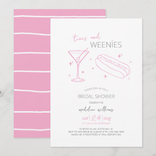 Invitación Tinis and Weenies Vintage Bridal Shower