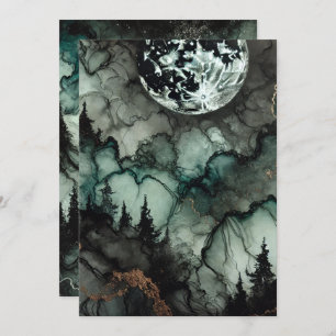 Invitación Tinta de alcohol embrujada imprimible en Halloween