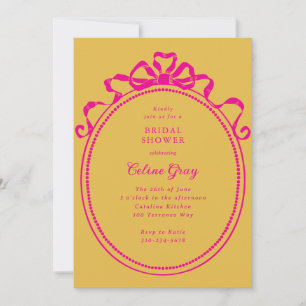 Invitación Tinta de época dobla el marco victoriano ducha de 