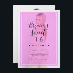 Invitación Tinta de foto rosa superpuesta 2 dulce mínimo mode<br><div class="desc">Personalizar como quieras. Se puede añadir una foto al frente y a la parte de atrás.</div>