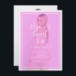 Invitación Tinta de foto rosa superpuesta 2 dulce mínimo mode<br><div class="desc">Personalizar como quieras. Se puede añadir una foto al frente y a la parte de atrás.</div>