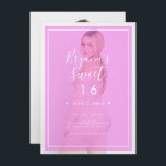 Invitación Tinta de foto rosa superpuesta 2 dulce mínimo mode<br><div class="desc">Personalizar como quieras. Se puede añadir una foto al frente y a la parte de atrás.</div>