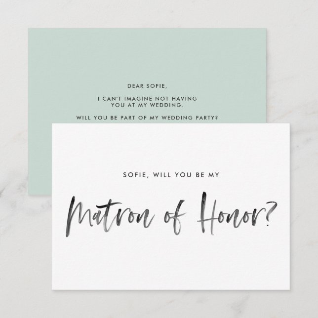 Invitación Tinta de la escobilla será mi señoría de honor (Anverso / Reverso)