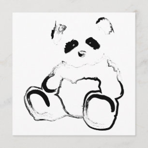 Invitación tinta de la panda