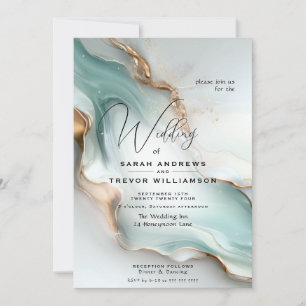 Invitación Tinta líquida de alcohol Luxe Opal Verde azulado D