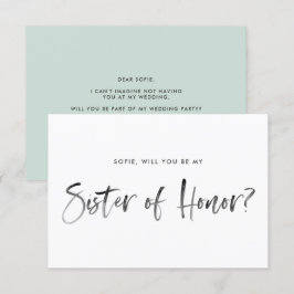Invitación Tinta que deja caer el pincel es mi hermana de hon