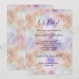 Invitación Tinta Rubor Pink Purple Tie