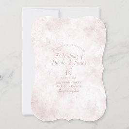 Invitación Tinte acuarela rosa rubor boda glam moderna