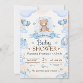 Invitación Tiny Blessing Baby Shower Elegant Design