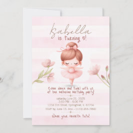 Invitación Tiny Twirls – Ballerina