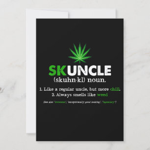Invitación Tío Amante Fumador de Hierba Skuncle Divertido