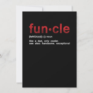 Invitación Tío Divertido Miembro de la Familia del Tío Funcle