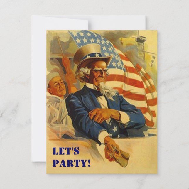 Invitación Tío Sam Día de la Independencia 4 de ju (Anverso)