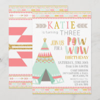 Tipi nativo americano indio Pow Wow Cumpleaños
