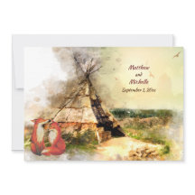 Tipi tribal y zorros en el amor Boda de Boho Teepe