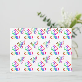 Invitación Tipo de abeja, sea amable, colorido diseño de abej