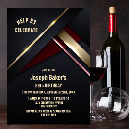 Invitación Tipo de oro Cualquier fiesta de cumpleaños por eda