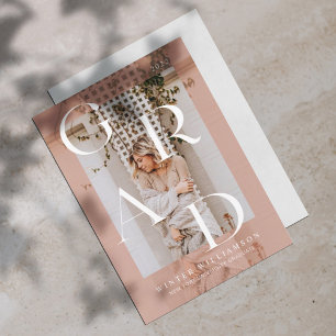 Invitación Tipo moderno minimo Fotografía de superposición ro