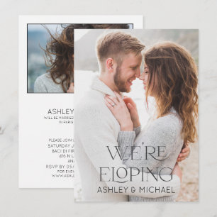 Invitación Tipo Moderno Nos Escapamos 2 Recepción de Fotos