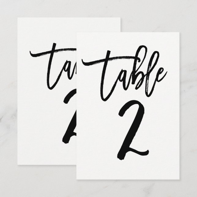 Invitación Tipo negro Estilo moderno de moda Tabla de guiones (Anverso / Reverso)
