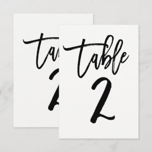 Invitación Tipo Negro Moderno Script Tablas Número 2 de Moda