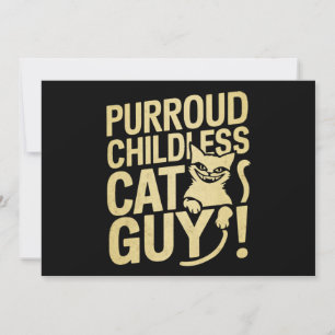 Invitación Tipo sin hijos con gato Purroud votando para presi