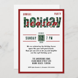 Invitación Tipografía anual del Fiesta de Navidades