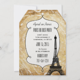 Invitación Tipografía Caligrafía París Francia Torre Eiffel