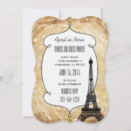 Invitación Tipografía Caligrafía París Francia Torre Eiffel