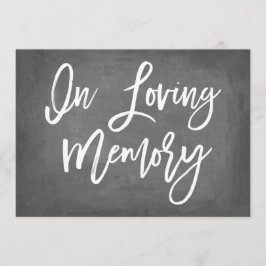 Invitación Tipografía Chic Pizarra Impresión En Memoria Queri