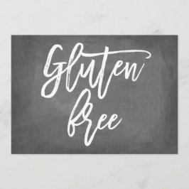 Invitación Tipografía Chic Pizarra Impresión Libre de Gluten