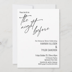 Invitación Tipografía Contemporánea La Noche Antes