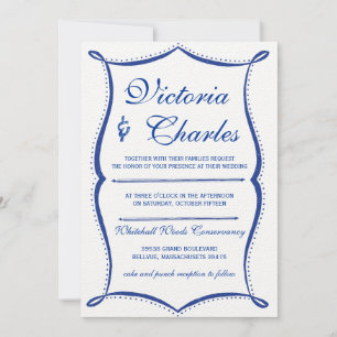 Invitación Tipografía de época moderna de Chalkboard Royal Bl