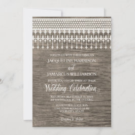 Invitación Tipografía de escritura de la valla de madera de c