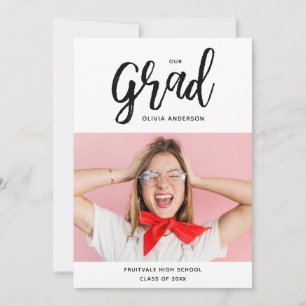 Invitación Tipografía de escritura moderna Graduación de secu