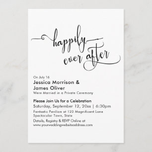 Invitación Tipografía de Felices para Siempre, Solo Recepción