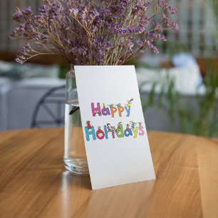 Invitación Tipografía de Figura de Palitos de Niños Felices F