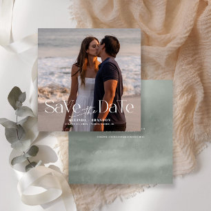 Invitación Tipografía de Foto Boda Moderna