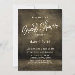 Invitación Tipografía de guión de fiesta de boda simple blanc